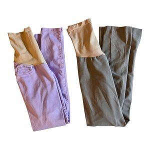 Motherhood Lavender and Gray Business Casual Maternity Pants